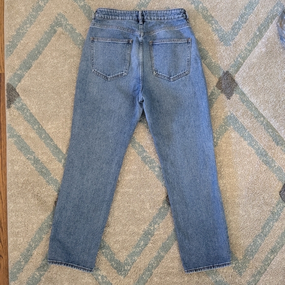 PacSun Mom Jeans Liberty Wash High Waist Embroidered Floral Ankle Length, Sz. 25 - Picture 3 of 4